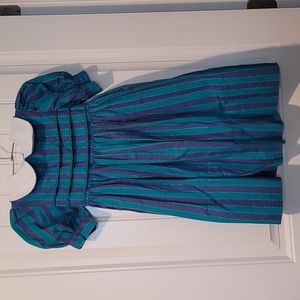 Vintage Girls sz 5 Purple & Teal Long Dress